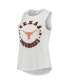 Women's Charcoal, White Texas Longhorns Ultimate Flannel Tank Top and Shorts Sleep Set