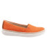 Фото #1 товара Trotters Accent T1803-800 Womens Orange Extra Wide Loafer Flats Shoes 11