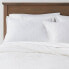 Фото #1 товара Full/Queen Washed Waffle Weave Comforter Set White - Threshold