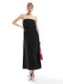 & Other Stories strapless maxi column dress in black