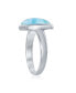 Sterling Silver Larimar Square Ring