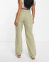 Фото #3 товара ASOS DESIGN Hourglass minimal cargo trouser in khaki with contrast stitching