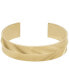 ფოტო #1 პროდუქტის Harlow Linear Texture Gold-Tone Stainless Steel Cuff Bracelet
