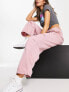 Stradivarius oversized poplin pant in pink