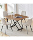 Modern Multifunctional Lifting Table with 4 Faux Leather Dining Chairs