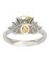 ფოტო #2 პროდუქტის Suzy Levian Sterling Silver Yellow Cubic Zirconia Engagement Ring