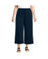 ფოტო #2 პროდუქტის Plus Size Sport Knit Elastic Waist Wide Leg Crop Pants