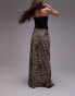 Topshop maxi knicker trim bias skirt in leopard print 34 - фото #3