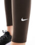 Фото #2 товара Nike Training One Dri-Fit high rise 7/8th leggings in baroque brown