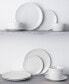 Swirl Coupe 12 Piece Dinnerware Set, Service For 4