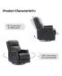 Marilia Genuine Leather Swivel Recliner with Nailhead Trims