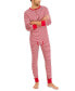ფოტო #1 პროდუქტის Men's Long John Sleep Pajamas, 2-Piece Set