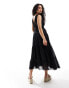 Фото #3 товара Pimkie sleeveless v neck tiered maxi dress in black