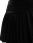 Mango pleated tailored mini skirt in black