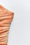 Платье из полупрозрачной ткани с принтом без бретелей ZARA