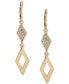ფოტო #1 პროდუქტის Gold-Tone Pavé Geometric Drop Earrings
