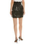 Фото #2 товара Michael Kors Plonge Leather Paperbag Skirt Women's