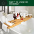 Luxury 1 or 2 Person Bath Tray with Extendable Sides + Soap Dish (Natural) (No Soap Holder)