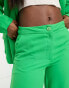 Фото #4 товара JDY high waisted wide leg trouser co-ord in bright green