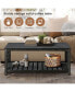 Фото #2 товара Spacious Antique Coffee Table with Open Shelving for Storage and Display