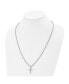 Фото #2 товара Chisel stainless Steel Polished Cross Pendant on a Box Chain Necklace