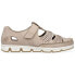 Фото #13 товара Rieker W RKR651 beige leather openwork shoes with velcro