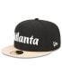 Фото #1 товара Men's Black Atlanta Hawks 2022/23 City Edition Official 59FIFTY Fitted Hat