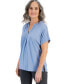 Women's Split-Neck Short Sleeve Knit Shirt, Created for Macy's