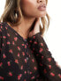 ASOS DESIGN mesh cardigan in ditsy floral print