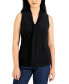 Фото #1 товара Women's Gathered-Front Stretch Knit Top