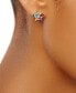 ფოტო #2 პროდუქტის Multi-Gemstone (1-1/10 ct. t.w.) & Diamond (1/5 ct. t.w.) Star Stud Earrings in 14k Gold