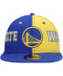 Фото #2 товара Men's Royal, Gold Golden State Warriors Team Split 9Fifty Snapback Hat