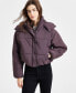 Фото #1 товара Juniors' Cropped Hooded Puffer Coat