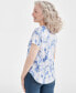 Фото #4 товара Women's Tie-Dye V-Neck T-Shirt, Created for Macy's
