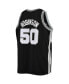 ფოტო #2 პროდუქტის Men's David Robinson Black San Antonio Spurs Big and Tall Hardwood Classics Jersey