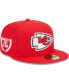 Фото #1 товара Men's Red Kansas City Chiefs Camo Undervisor 59FIFTY Fitted Hat