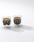 Фото #5 товара Disney Mickey Pants Minnie Skirt Double Wall Espresso Glasses - Set of 2