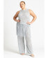 Фото #2 товара Plus Size Metallic Crochet Pant