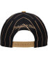 Фото #4 товара Men's Black, Gold Philadelphia 76ers Hardwood Classics Pinstripe Snapback Hat