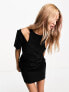 Фото #1 товара Calvin Klein Jeans cutout mini dress in black - exclusive to ASOS