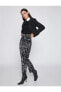 Kadın Siyah Desenli Jeans 3WAK40024PW