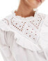 River Island cutwork blouse in white Белый, 42 - фото #2