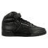 Фото #1 товара Мужские кроссовки повседневные черные кожаные высокие демисезонные на липучке  Reebok Exofit HI
