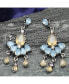 ფოტო #2 პროდუქტის Women's Blue Teardrop Stone Drop Earrings