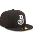 Фото #1 товара Men's Black Biloxi Shuckers Authentic Collection 59FIFTY Fitted Hat