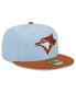 Фото #2 товара Men's Light Blue/Brown Toronto Blue Jays Spring Color Basic Two-Tone 59Fifty Fitted Hat