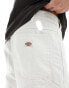 Dickies duck canvas shorts in off white