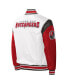 Фото #4 товара Men's White Tampa Bay Buccaneers Throwback Warm Up Pitch Satin Full-Snap Varsity Jacket