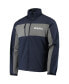 Фото #3 товара Men's Navy New England Patriots Circle Zephyr Softshell Full-Zip Jacket