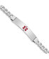 Sterling Silver Rhodium-plated Medical ID Curb Link Bracelet